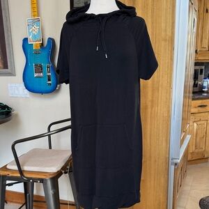 Athleta black Hooded Dress